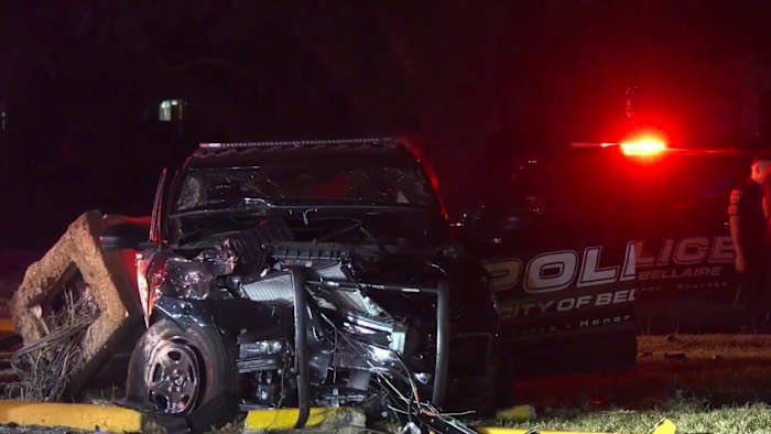 Bellaire police sergeant crashes into driver, pinning her inside vehicle in SW Houston