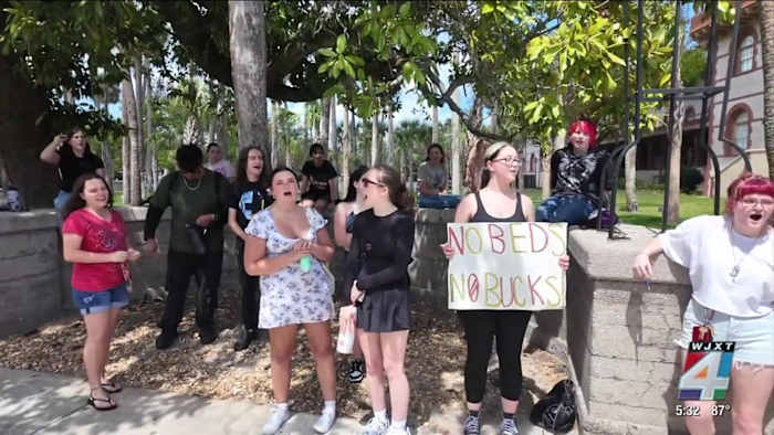 Flagler College students protest housing policy as seniors cite affordability, availability concerns