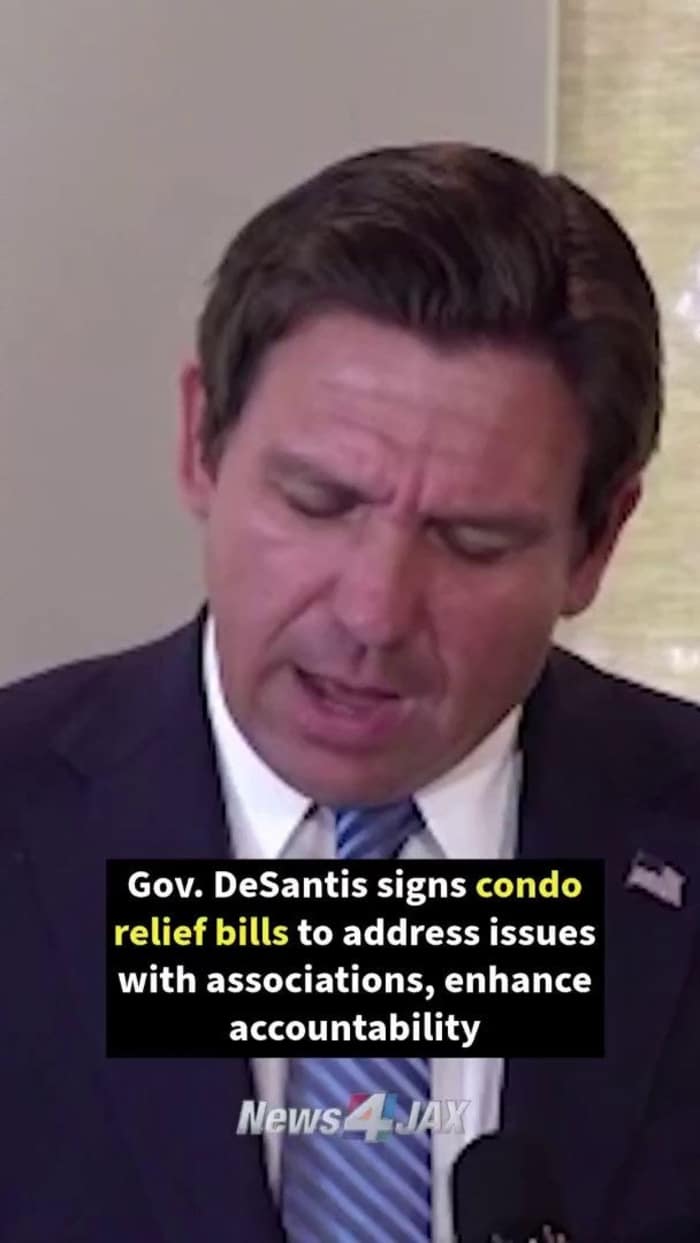 Florida Governor DeSantis Signs Condo Financial Relief, Safety Law Overhaul
