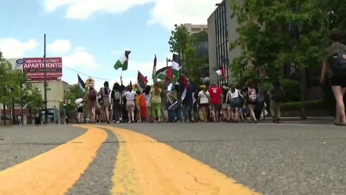 Protesters take to the streets in Ann Arbor following Pro-Palestine encampment removal - Vimarsana News