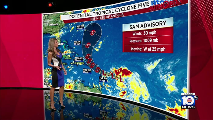 Tropical storm watches issued in Caribbean as forecasters monitor Potential Tropical Cyclone 5