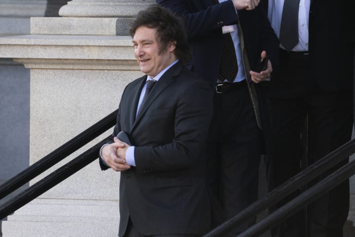 Argentina's president-elect tells top Biden officials that he's committed to freedom