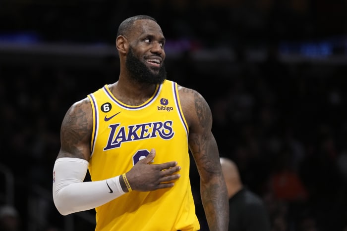 Lakers All-Star LeBron James Wears Jackie Robinson Dodgers Jersey For Black  History Month