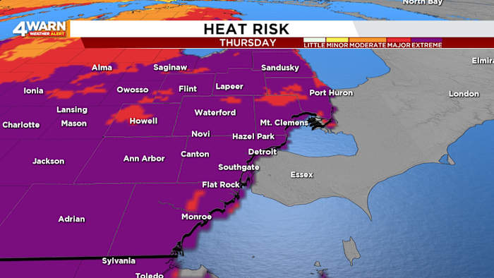 Hot and humid weather continues for Southeast Michigan as storm chances increase into the weekend