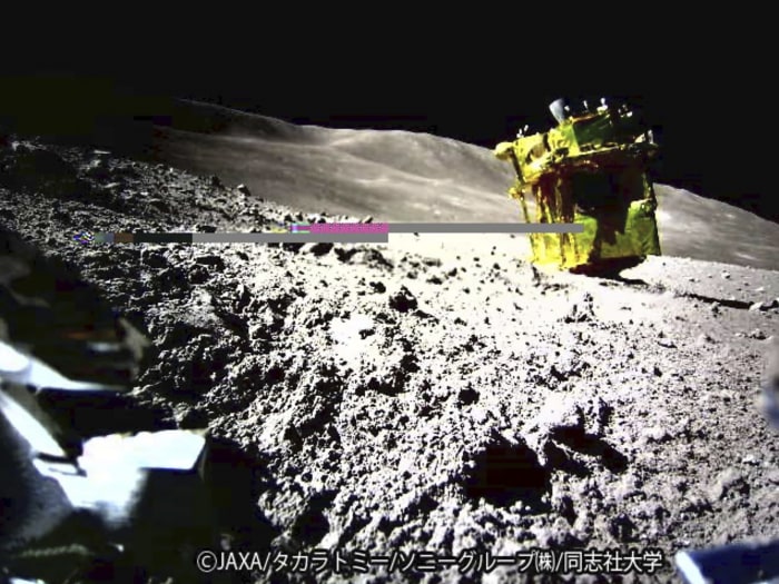 Japan's precision moon lander has hit its target, but it appears to be upside-down
