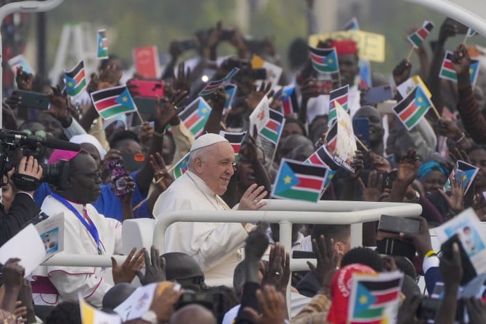 Pope calls final battle for peace and forgiveness in South Sudan