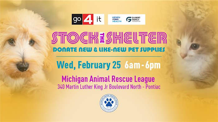 Go 4 It: Help us gather supplies for animals at Metro Detroit shelter
