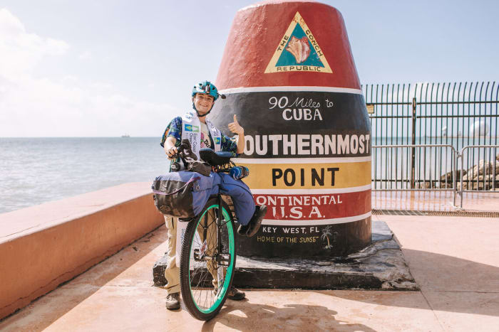 Maine to Key West: Jacksonville unicyclist completes 2,400-mile trip on East Coast Greenway