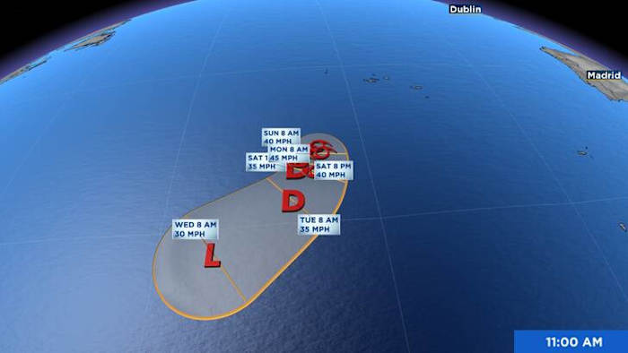 New Tropical Depression Forms Southwest Of The Azores
