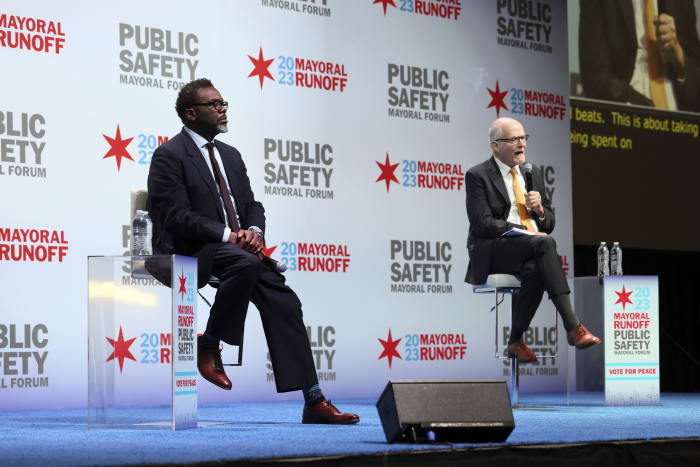 In Chicago mayor's race, 2 hopefuls reflect Democrats' split