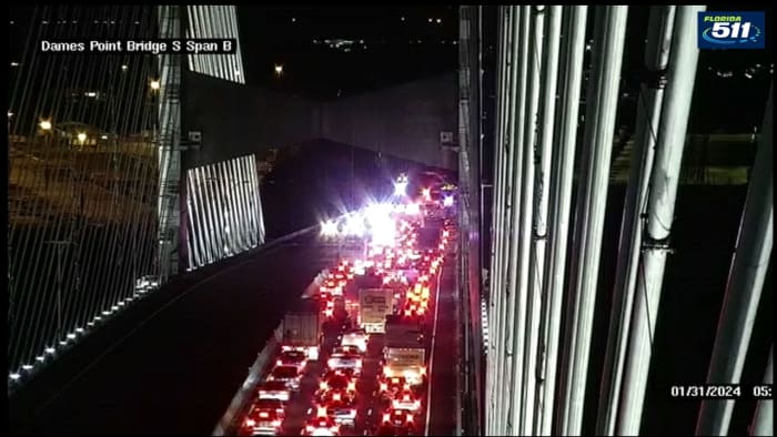 TRAFFIC ALERT: Deadly crash on Dames Point Bridge closes all NB lanes of I-295 - Vimarsana News