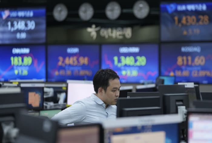 Stock market today: World shares slide after Wall St rout driven by high yields, mixed earnings