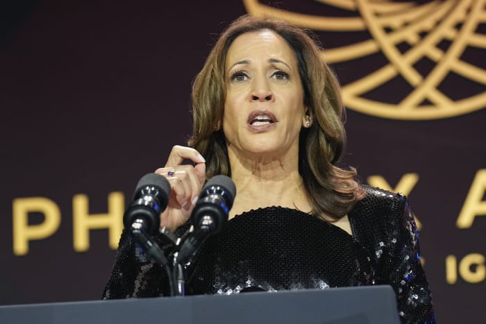 Harris is promoting her resume and her goals rather than race as she courts Black voters thumbnail