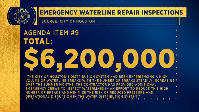 PopOff Politics More money for water line repairs