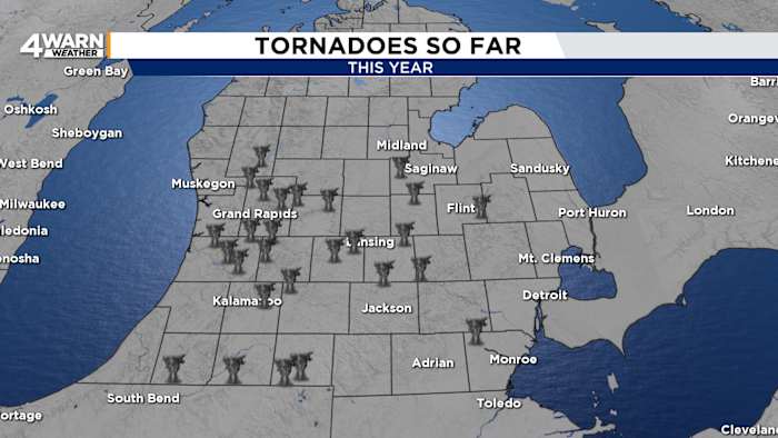 Hasta ahora, en el segundo lugar a mediados del año con el tornado más activo en Michigan Hasta ahora, en el segundo lugar a mediados del año con el tornado más activo en Michigan
