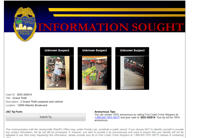 Jacksonville Sheriff T.K. Waters announces "Unsolved Crimes Database" page - Vimarsana News