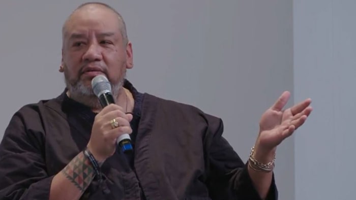 Jeffrey Gibson describes how dreams, dance, music influence his work Jeffrey Gibson describes how dreams, dance, music influence his work