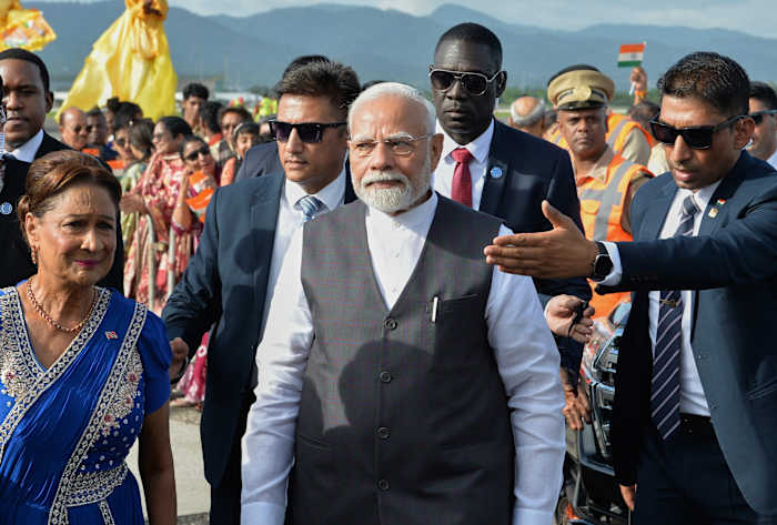 India's leader promises trade and investment in a visit to Trinidad and Tobago