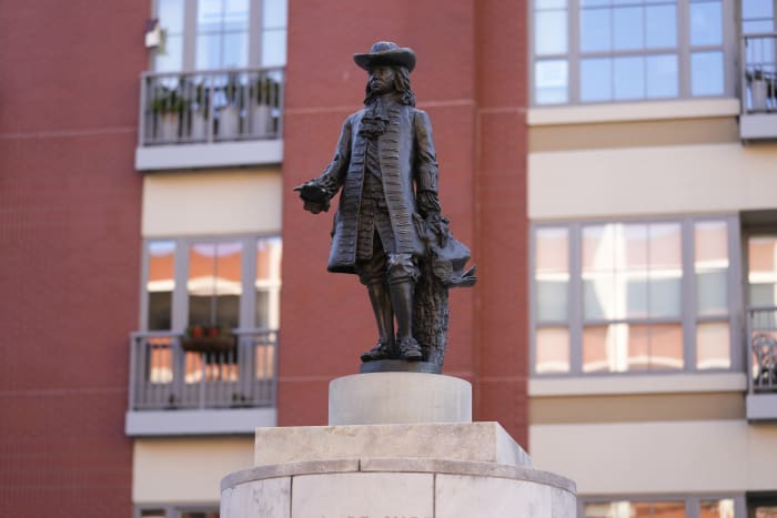 The tribes wanted to promote their history. Removing William Penn's statue wasn't a priority