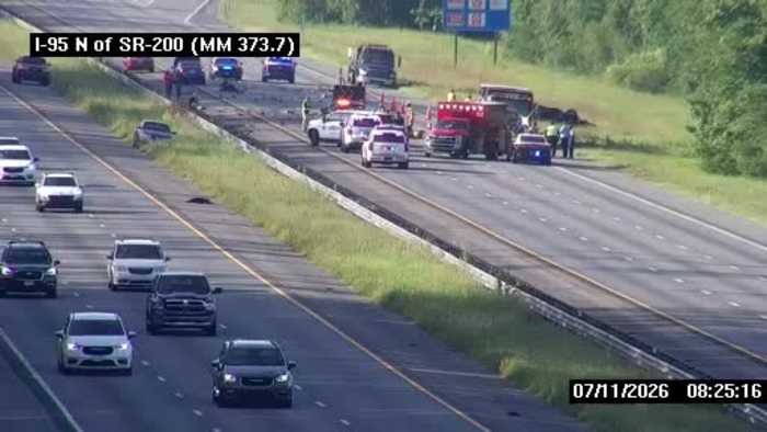 Source image for "Deadly crash shuts down all lanes I-95 South in Nassau County: FHP"