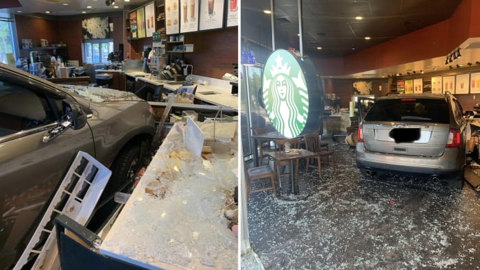 Starbucks barista injured after driver loses control, crashes SUV into Texas store