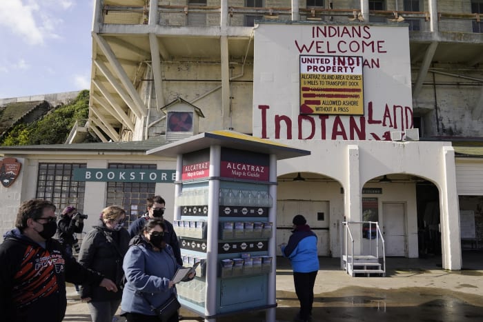 At Alcatraz Island, Haaland highlights Indigenous progress