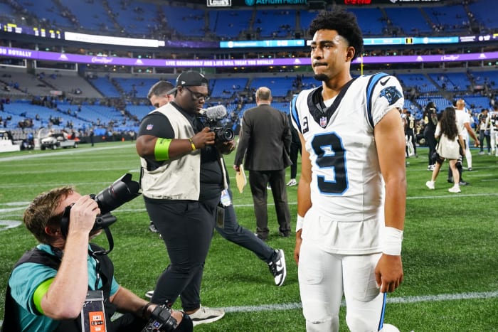 Carolina QB Bryce Young 'super grateful' to recover football from his first  NFL touchdown pass 