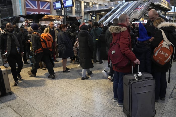 A wildcat strike shuts down English Channel rail services, causing misery for Christmas travelers