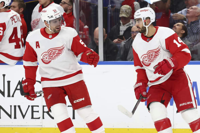 Red Wings put captain Dylan Larkin on IR after cross-check that knocked him  unconscious, National Sports