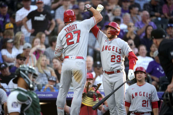 Angels Trout Drury and Thaiss homer on consecutive pitches in 13run inning against Rockies Angels Trout Drury and Thaiss homer on consecutive pitches in 13run inning against Rockies