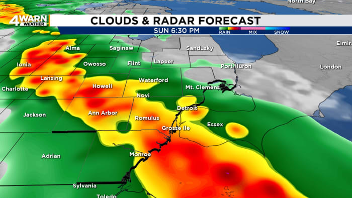 Sunshine for Sunday before strong to severe thunderstorms are possible for Metro Detroit
