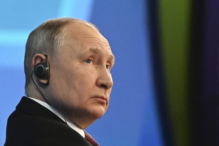 Russian President Putin arrives in Kyrgyzstan on a rare trip abroad
