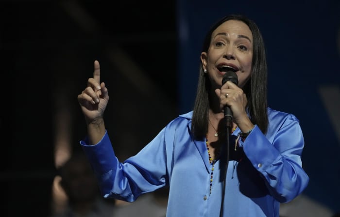 Leading in early results, Machado claims win in Venezuelan opposition’s presidential primary