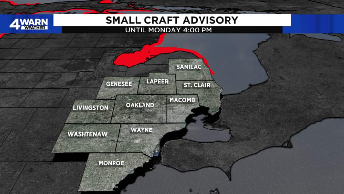 A sunny start to the work week in metro Detroit, changing late in the week
