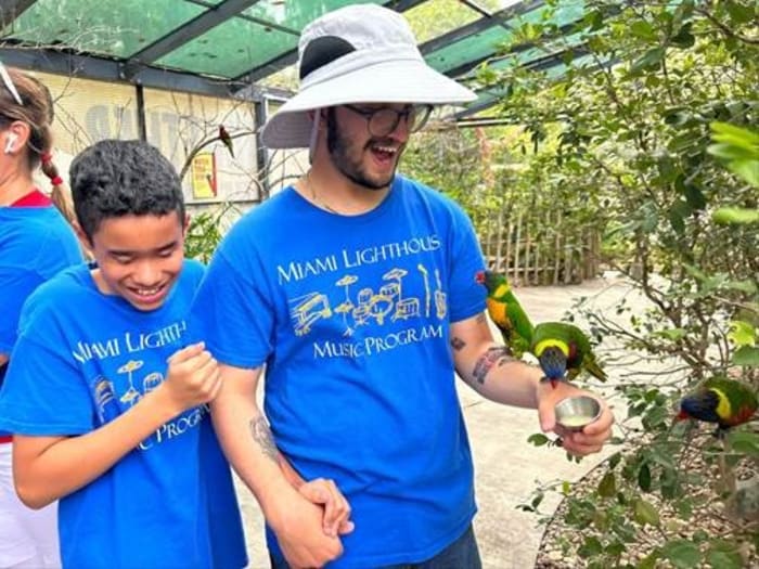 Visually impaired music students enjoy multisensory experience at Zoo Miami