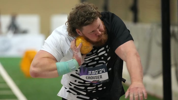 Crouser retains shot put title at worlds after nearly staying home due to  blood clots