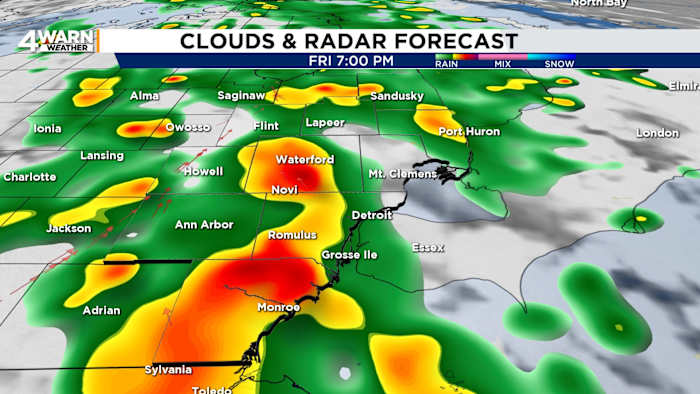 Isolated strong storms possible across Southeast Michigan Friday