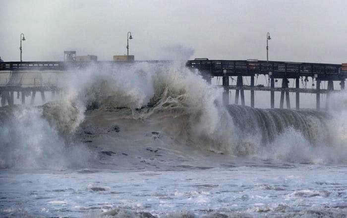 High surf advisories remain in some parts of California, as ocean conditions begin to calm