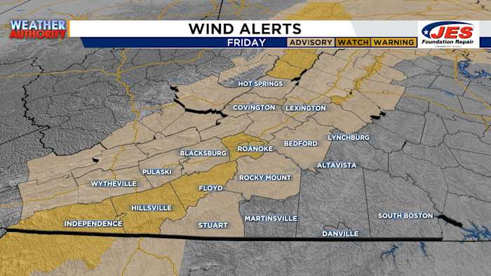 Strong winds move in behind the rain