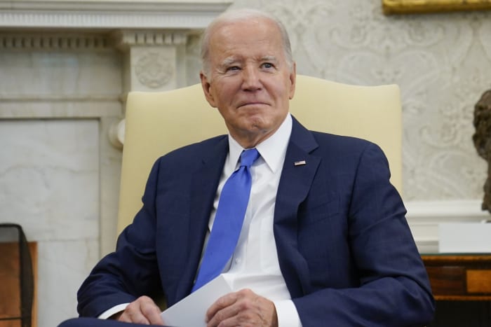 A year out from the election, Biden’s strategy is to revive 2020 themes, drawing contrast with Trump