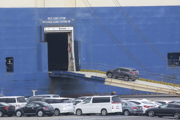 Japan’s exports rise nearly 8% in February on strong shipments of cars and machinery