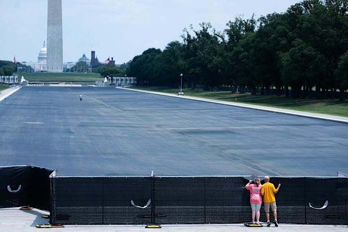 Image linked from the original feed: Ex-Olympian charged with damaging Reflecting Pool sees 'irregularities' in grand jury proceedings