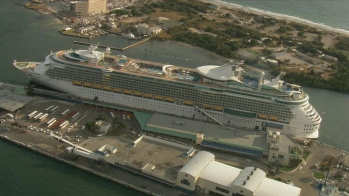 Coast Guard crews searching for man who fell from cruise ship