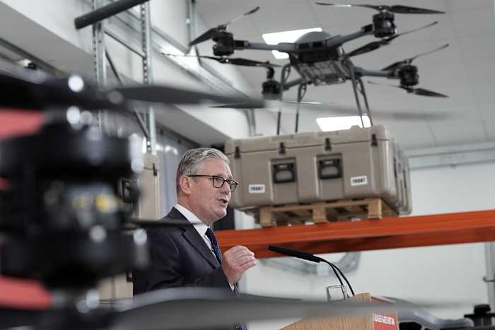 Britain sets out a plan for future defense with a focus on drones and a fight over money