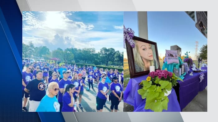 League City hosts memorial walk, candlelight vigil for Domestic Violence Awareness Month