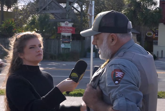 Video shows popular conservative internet personality being accused of disobeying lawful order at St. Augustine protest