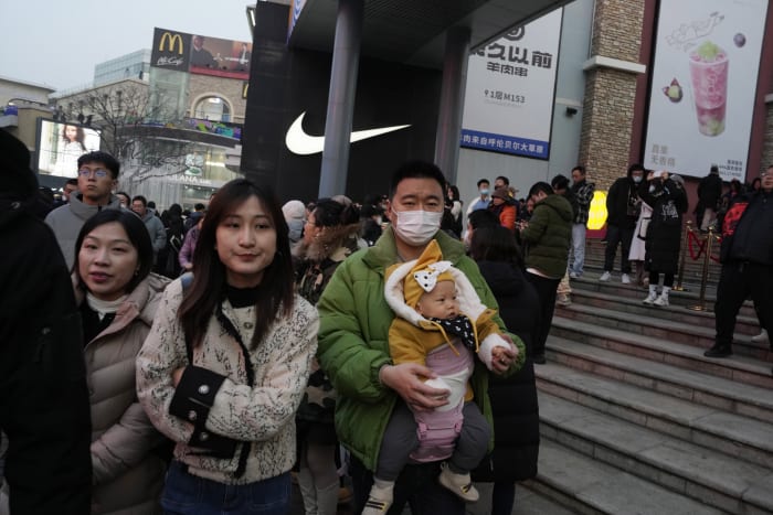 China's population drops for a second straight year as deaths jump