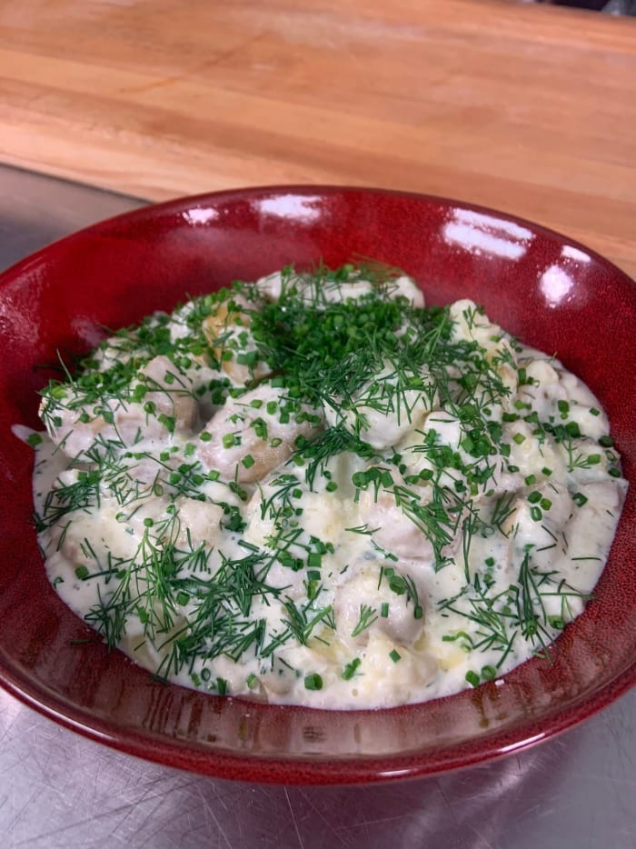 Crushed Sour Cream Potatoes