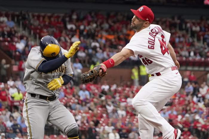 What happened to Nolan Gorman? Cardinals slugger pulled from game in first  inning vs Orioles