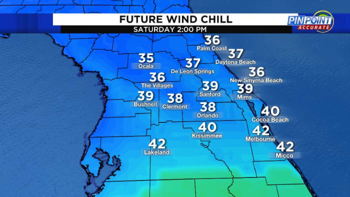 Bitter wind chills arrive in Central Florida. Coldest air in years settles in Sunday morning - WKMG News 6 & ClickOrlando